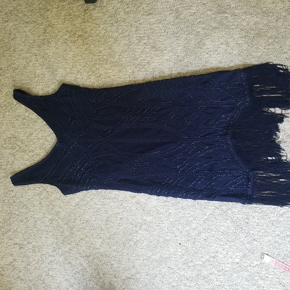 Navy Beaded Dress - Picture 14 of 14